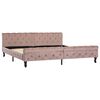 vidaXL Cadre de lit sans matelas rose velours 200x200 cm