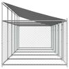 vidaXL Cage pour chien avec toit/portes gris 10x2x2 m acier galvanis&eacute;