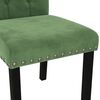 vidaXL Chaises &agrave; manger lot de 2 vert fonc&eacute; velours