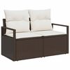 vidaXL Canap&eacute; de jardin avec coussin 120 x 62 x 69 cm polyrotin