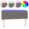 vidaXL T&ecirc;te de lit &agrave; LED Gris fonc&eacute; 160x7x78/88 cm Tissu