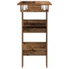 vidaXL Table bar mural vieux bois 102x45x103,5 cm bois d'ingénierie