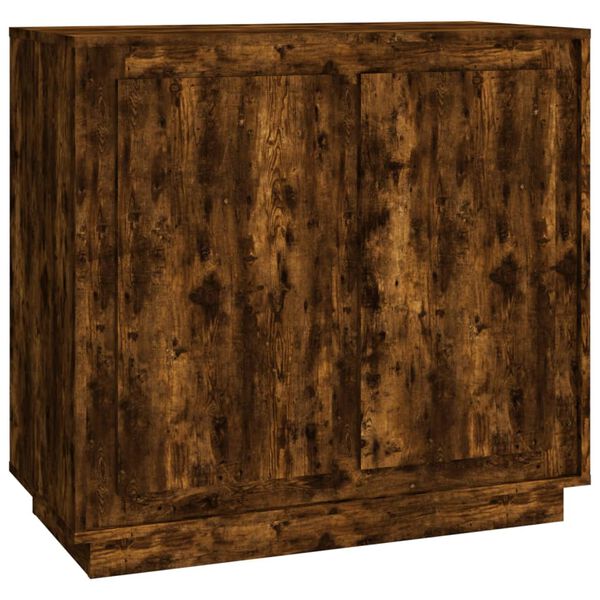 vidaXL Buffet chêne fumé 80x34x75 cm bois d'ingénierie
