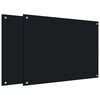 vidaXL Dosserets de cuisine 2 pcs noir 80x60 cm verre tremp&eacute;