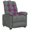 vidaXL Fauteuil de massage Gris foncé Tissu
