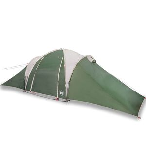 vidaXL Tente familiale &agrave; d&ocirc;me 6 personnes vert imperm&eacute;able