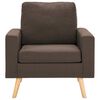 vidaXL Fauteuil marron tissu