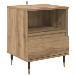 vidaXL Cabinet de chevet Ch&ecirc;ne artisanal 40 x 35 x 50 cm