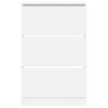 vidaXL Armoire &agrave; chaussures blanc 80x21x125,5 cm bois d'ing&eacute;nierie