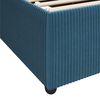 vidaXL Cadre de lit avec matelas Bleu 180 x 200 cm tissu