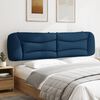 vidaXL Coussin de t&ecirc;te de lit Hvar bleu 200 cm tissu
