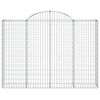 vidaXL Paniers à gabions arqués 9 pcs 200x30x140/160 cm Fer galvanisé