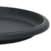 vidaXL Plateau &agrave; fleurs rond 24 pcs Noir &Oslash; 14 x 2 cm Plastique