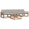 vidaXL Ensemble de canap&eacute;s d'ext&eacute;rieur 5 pcs Gris Naturel et Clair