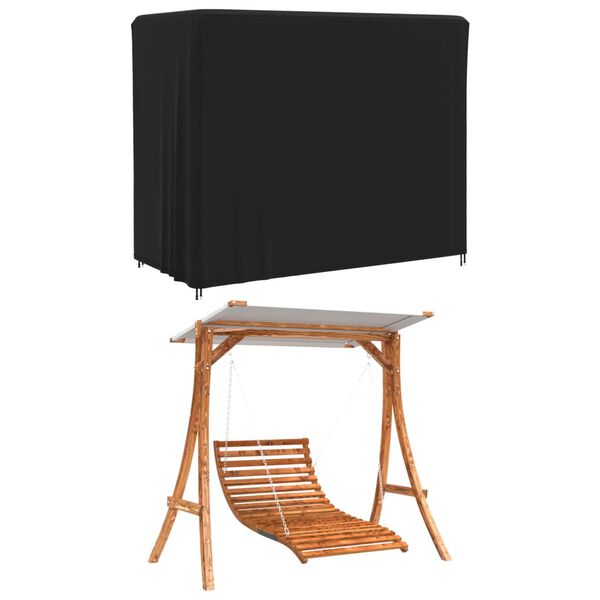 vidaXL Housse de balan&ccedil;oire de jardin noir 220x135x170 cm oxford 420D