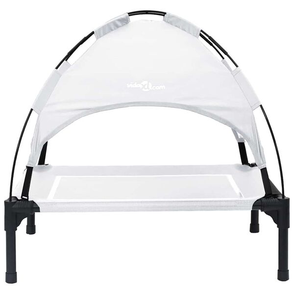 vidaXL Lit pour Chien Gris Argenté s Acier