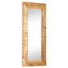 vidaXL Miroir sculpt&eacute; &agrave; la main 110x50x2,5 cm bois de manguier solide