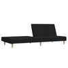 vidaXL Canap&eacute;-lit &agrave; 2 places Noir Tissu