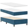 vidaXL Lit &agrave; ressorts avec matelas Bleu fonc&eacute; 90 x 200 cm tissu