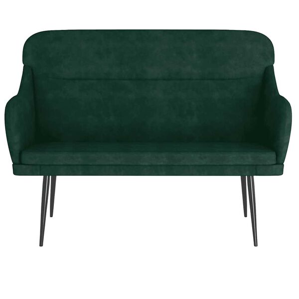 vidaXL Banc Vert fonc&eacute; 110x76x80 cm Velours