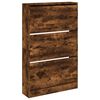 vidaXL Armoire &agrave; chaussures ch&ecirc;ne fum&eacute; 80x21x125,5 cm bois ing&eacute;nierie