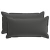 vidaXL Coussin avec oreiller HOUTEN 2 pc Anthracite Polyester