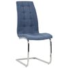 vidaXL Chaises &agrave; manger cantilever lot de 4 bleu tissu