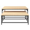 vidaXL Tables basses gigognes 2 pcs ch&ecirc;ne sonoma bois d'ing&eacute;nierie