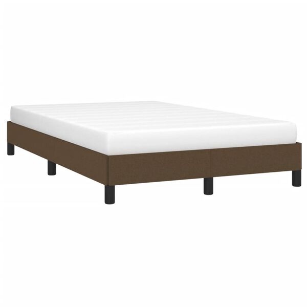 vidaXL Cadre de lit sans matelas marron fonc&eacute; 120x190 cm tissu