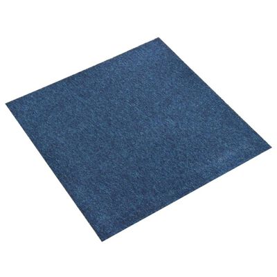 vidaXL Dalles de tapis de sol 20 pcs 5 m² 50x50 cm Bleu foncé