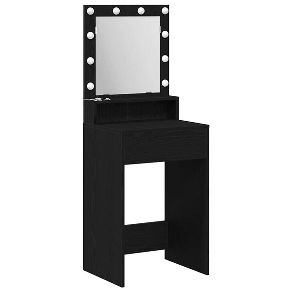 vidaXL Table de Toilette Ch&ecirc;ne noir 50 x 41 x 135 cm Bois d'ing&eacute;nierie