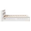 vidaXL Lit biblioth&egrave;que sans matelas blanc 160x200 cm bois pin massif