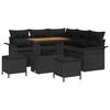 vidaXL Ensemble de canap&eacute; de jardin avec coussin 8 pcs Noir
