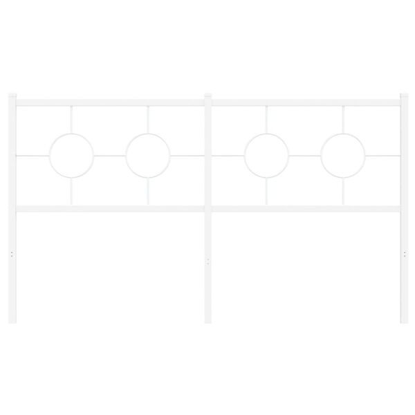 vidaXL Tête de lit métal blanc 150 cm