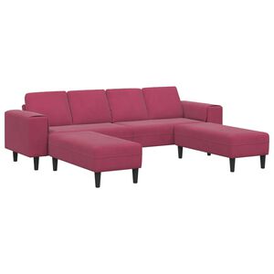 vidaXL Canap&eacute; de salon 3 pc Bordeaux