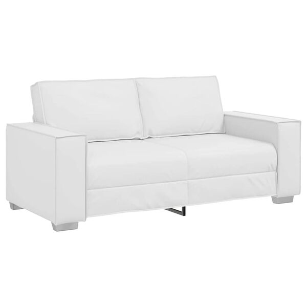 vidaXL Canap&eacute; 140cm Blanc tissu