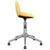 vidaXL Chaise pivotante de bureau Jaune moutarde Tissu