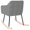 vidaXL Chaise &agrave; bascule Gris clair Tissu