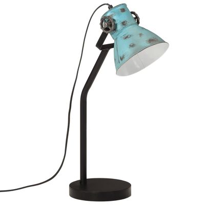 vidaXL Lampe de bureau 25 W bleu délavé 17x17x60 cm E27