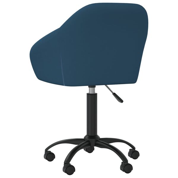 vidaXL Chaise pivotante de salle &agrave; manger Bleu Velours