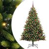 vidaXL Arbre de No&euml;l artificiel en silicone flexible 300 LEDs Vert