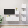 vidaXL Ensemble de meuble TV 5 pcs Blanc Bois d'ing&eacute;nierie