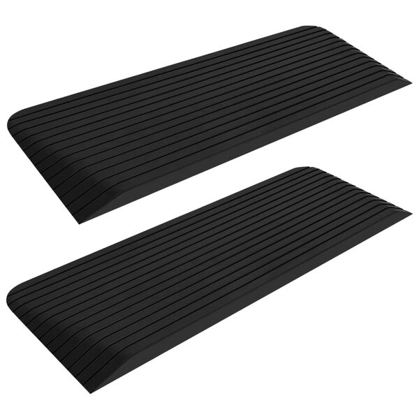 vidaXL Rampes de seuil 2 pcs 110x41x5 cm Caoutchouc
