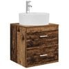 vidaXL Vanit&eacute; de lavabo mural Bois ancien 49,5 x 44,5 x 65 cm