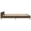vidaXL Cadre de lit sans matelas marron fonc&eacute; 140x190 cm tissu
