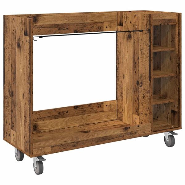 vidaXL Armoire de Golf avec roue Uni Bois ancien 120 x 45 x 98 cm