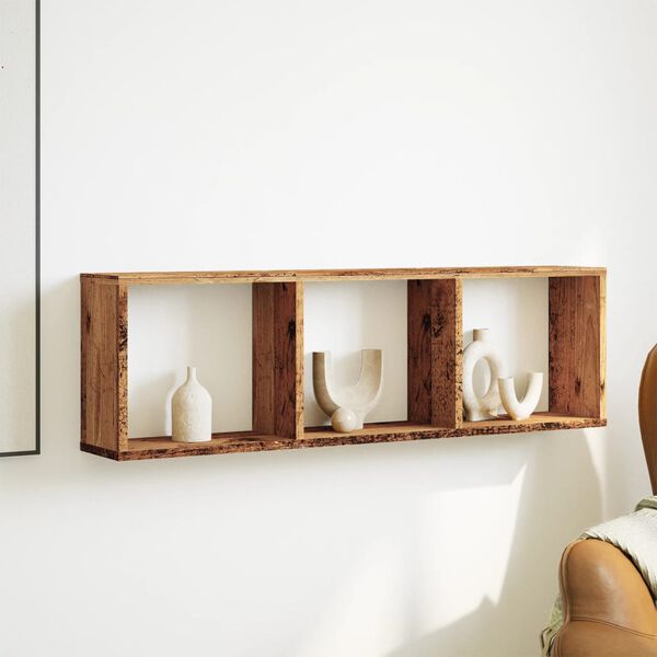 vidaXL Armoire murale 100x16x30 cm vieux bois bois d'ing&eacute;nierie