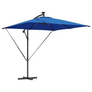 vidaXL Parasol 249 x 249 x 250 cm Polyester et Aluminium Azur