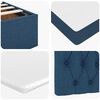 vidaXL Lit ottoman avec matelas et LED Bleu 100x200 cm Tissu