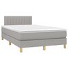 vidaXL Sommier &agrave; lattes de lit avec matelas Gris clair 120x200cm Tissu